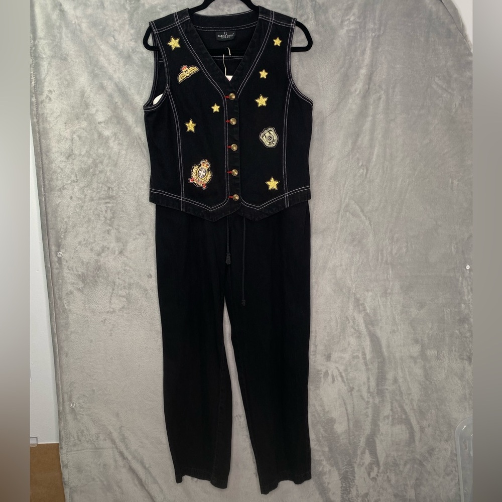 Vintage Carole Little Sport 2 piece set Retro Art to Wear Teachercore Rare Sz 10
